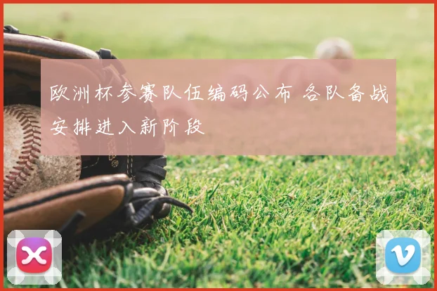 欧洲杯参赛队伍编码公布 各队备战安排进入新阶段